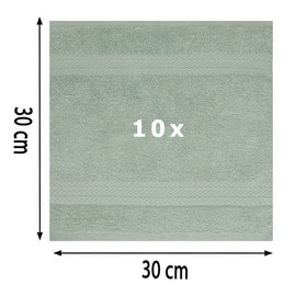 Betz Flannels Premium 100% Cotton Flannel Set Size 30 x 30 cm, Set of 10, 30 x 30 cm