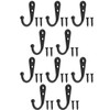 Fuxxer® 10x Classic Metal Hooks Towel Hooks Iron Hooks 32x21mm