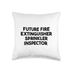Future Fire Extinguisher Sprinkler Inspector Throw Pillow