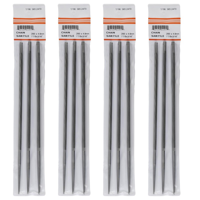 MOTOALL Chainsaw File 12-Pack 3/16-Inch (4.8 mm) 70503 Chain Saw