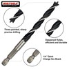 NORTOOLS Wood Drill Bit Set 5 Pieces Brad Angle Wood