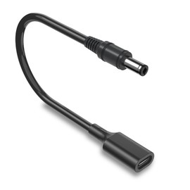 Varbmt 5.5mm x 2.1mm USB C to DC Adapter Cable, PD 15W 30CM Type C Female to Male Cable for Router, Mini Fan, Table Lamp, External Hard Drives, Audio Mixing, Speakers, 1Pack