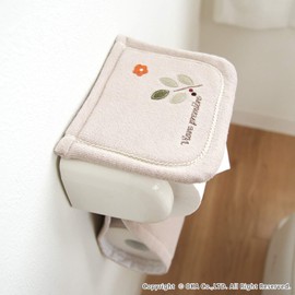 OKA Paper Holder Cover, Beige, Approx. 13.4 x 6.7 x 0.6 inches (34 x 17 x 1.5 cm), VP Sunleaf Vivre Premiere