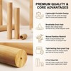 2 Pcs Travel Bamboo Toothbrush Case with Breathable Drain Hole