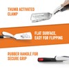 Yukon Glory™ Premium Stainless-Steel, Rubber-Grip Tongs-Spatula, Perfect for Grilling, Cooking,