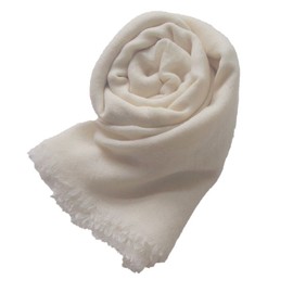 Stole, Silk, Wool, Large, Cashmere Touch, Women's, Shawl, Gauze, Thin, (.a all over the world), natural