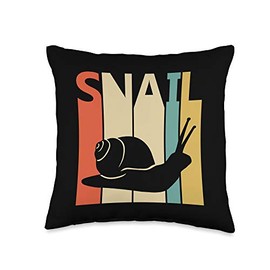 Funny Animal Snail Artwork Print Cute Snail Safari Zoo Animal Art Throw Pillow, 16x16, Multicolor