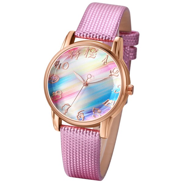 Silverora Women's Watches Bohemian Watches Women: Rainbow Dial Analogue Quartz