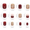 Press on Nails Coffin Short Length Natural, 24 Pcs Full