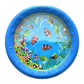 heizi Tambourine Wave Sound Ocean Drum Children Musical Instrument Toy Percussion Instrument Sound Effect (Fish, Diameter 7.1 inches (18 cm)