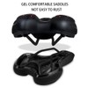 Bicycle Saddle Breathable PU Leather Hollow Cushion Comfortable Road Bike