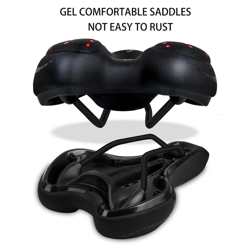 Bicycle Saddle Breathable PU Leather Hollow Cushion Comfortable Road Bike