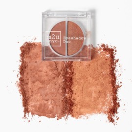 M2U NYC EyeShadow Duo, Eye Shadow Set, Multiple Shades/Colors, Makeup Eyeshadow Palette, 2 Colors Per Set (Sunnyside (Apricot | Peach Shimmer))