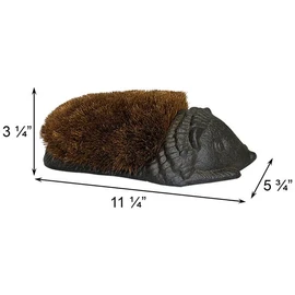 Esschert Design Cast Iron Small Hedgehog Boot Brushes, Pack of 2