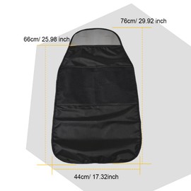 deemars Car Back Seat Protector for Kids, Car Backseat Organizer, Waterproof Seat Back Protector with Storage Pockets, Premium Oxford Fabric Kick Mats Protect from Dirt, Mud Universal for Most Cars