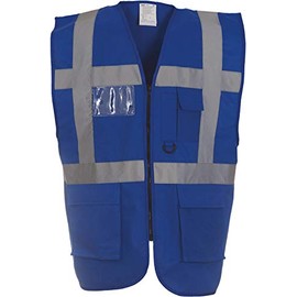 Yoko Unisex Hi Vis Safety Vest - Blue - Small
