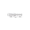 M10 x 50mm Wall Plugs, White Plastic Screw Plugs for
