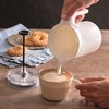 Cremix, Milk Frother Handheld, Manual Milk Frother for Cappuccino, White,