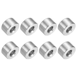 uxcell 8Pcs 304 Stainless Steel Spacer 9/16" OD x 1/4" ID x 5/16" Length(14x6x8mm) Screw Standoff Bushing Plain Finish Unthreaded Round Metal Spacer for M3 Screws Bolts and Rods, Silver