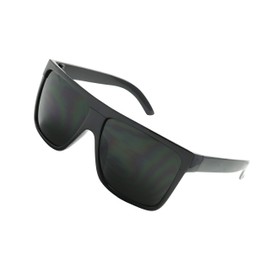 ShadyVEU Oversized Super Dark Lens Square Sunglasses Flat Top Large Black Out Shades for Migraines, Light Sensitivity