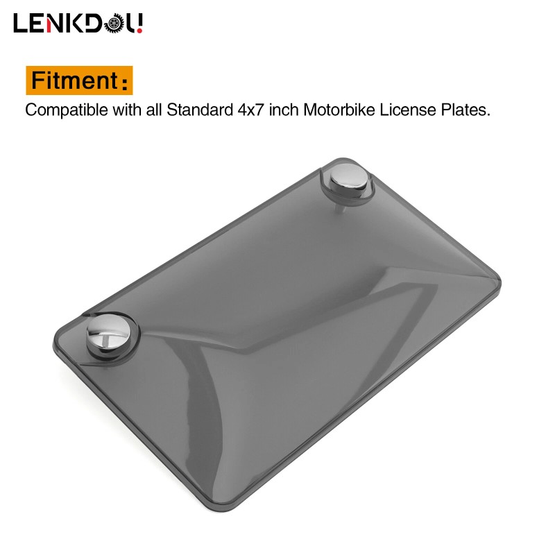 lenkdou Motorcycle License Plate Cover Protector For All Motorbike 4x7