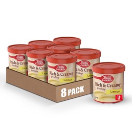 Betty Crocker Rich and Creamy Lemon Frosting, Gluten Free, 16 oz (Pack of 8)