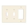 Beige Tan Cream 3-Gang 2-Toggle 1-GFCI/Decorator Combination Light Switch Decorative