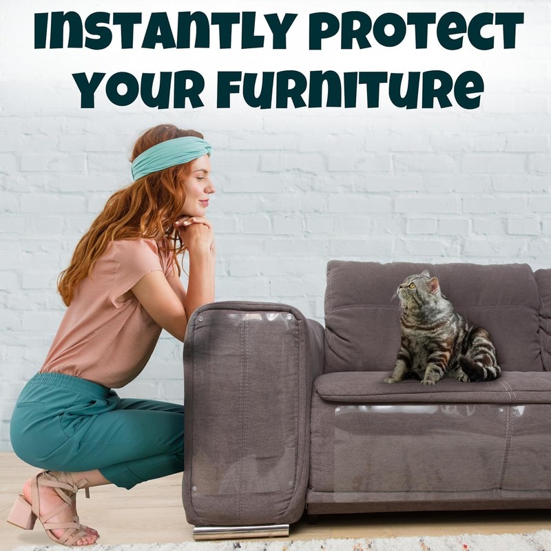 Anti Cat Scratch Furniture Protector, 24-Pack Couch Protector from Cat