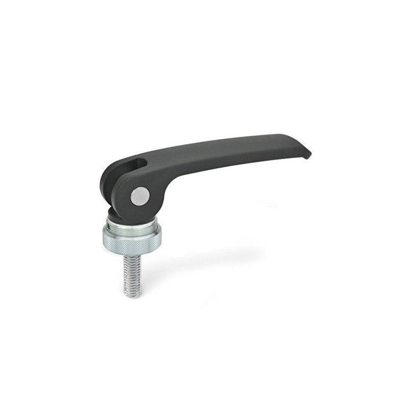 Ganter Normelemente Eccentric clamp with screw, 927-63-M6-20-A-B, handle length l1: