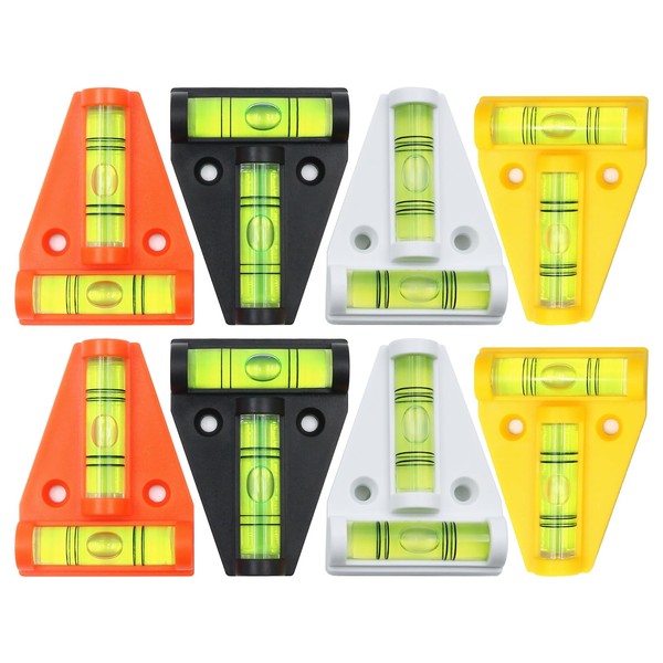 8PCS T Type Spirit Level,RV T Level,Bubble Leveling Device,Mini Le-vel