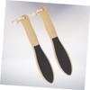 Healeved 2pcs Double-sided Wooden Foot Rubbing Tool Exfoliator for Dead