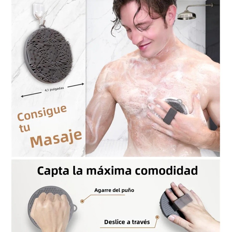 Exfoliador Corporal Silicona, Cerdas Duras Y Espuma Profunda