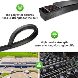1/2" x 63" Lawn Mower Deck Drive Belt Fits for Cub Cadet 754-04250 954-04250 Ariens Gravely 07242200 07243200 John Deere M112006 M84223, Fits for Ariens Zoom XL with 42", 48" and 54" Decks
