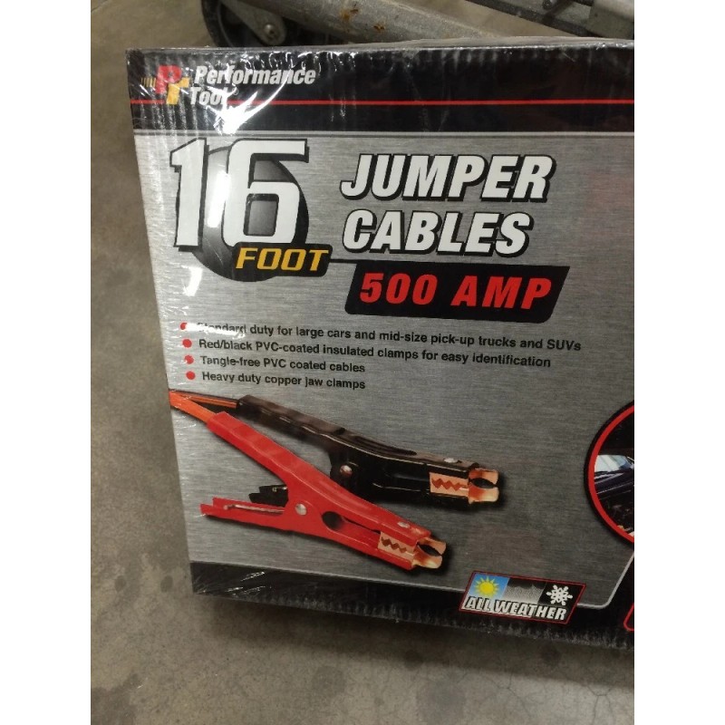 tools Performance Tools W1672 16 Foot Jumper Cables 500amp Max