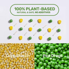 FUKUMARU Tofu Cat Litter Clumping, Low dust Cat Litter, 100% Natural Ingredients Litter, Flushable, Ultra Absorbent, Lightweight, Low Tracking Cat Litter Unscented, Odor Control (8lb x 4 Bags)