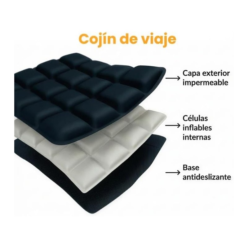 Airnest Cojin para Avion SWZEC CQD Negro Portatil para Lumbar