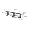 Yamazaki 5854 Under Desk Hook, 3 Hooks, Black, Approx. W