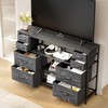 Leadpro TV Stand with LED Lights and Power Outlet, TV
