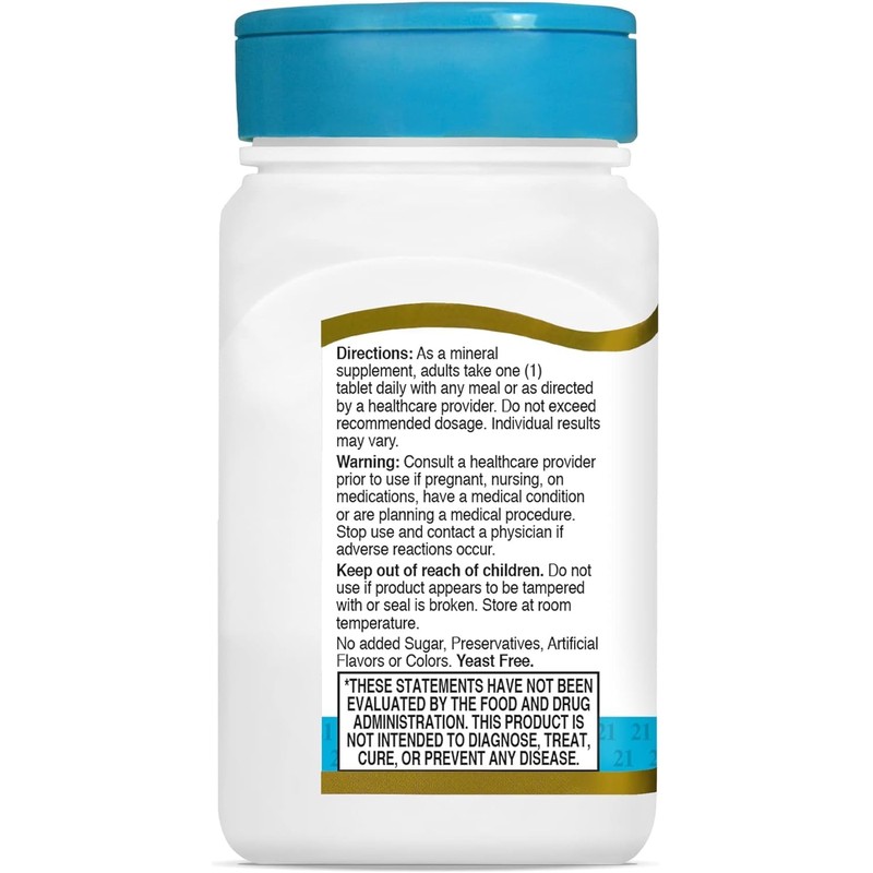 21st Century Chromium Picolinate, 200 mcg, 100 Tablets