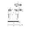 SANEI V538-5X-13 Toilet Parts Universal Vertical Low Tank Ball Tap