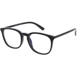 zeroUV - Anti Blue Light Blocking Horn Rimmed Computer Glasses D233 (Black/Clear)