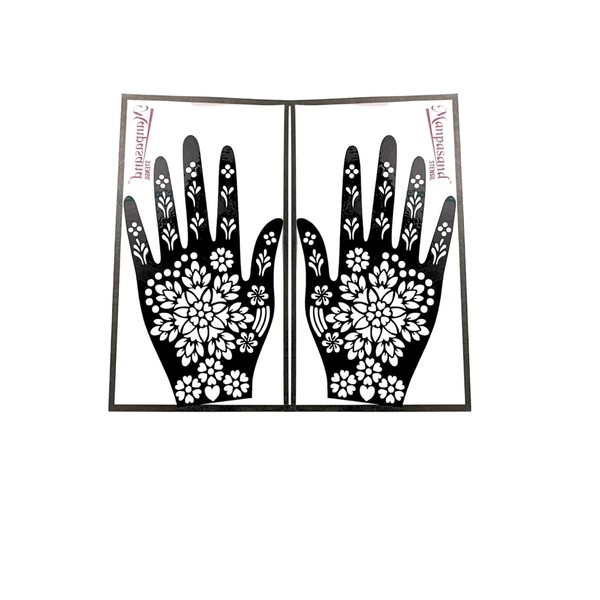 Pair of Beautiful Mehendi Temporary Tattoo– Ideal for Intricate DIY