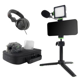 Mackie EM-93MK Complete Mobile Vlogger Kit with Polsen HPC-A30-MK2 Studio Monitor Headphones