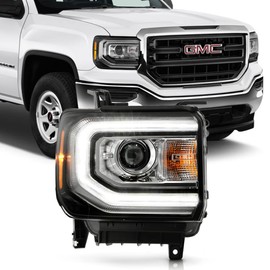 ACANII - For [HID/Xenon Model] 2016-2018 GMC Sierra 1500 LED DRL Projector Headlight Headlamp Replacement - Passenger