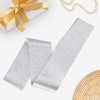 Dreamtop 8Pcs Sash Satin Sash Glitter Silver Blank Sash Blank