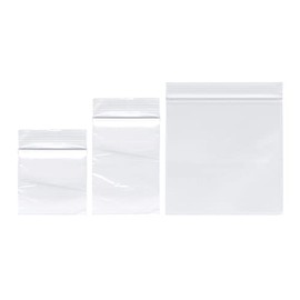 500 Pack 2 Mil Clear Plastic Reclosable Bags, 3 Assorted Sizes, 2x2 2x3 5x5 Inch Clear Durable Plastic Resealable Zipper Baggies for Jewelry, Beads, Pill,Snack, Storage, Shipping & Packaging