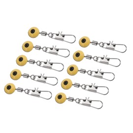PATIKIL Fishing Line Sinker Slides 33LBS Load Capacity 20pcs Float Connector Rolling Swivels with Interlock Snap for Fishing Yellow