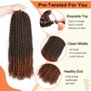 8 Packs Pre-twisted Crochet Passion Twist Hair 18 Inch Ombre