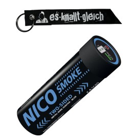 NICO Europe Smoke Grenades Smoke Body 50 Seconds on Both Sides in Red, Blue, Yellow, Green, Orange, Purple, Grey, White with Pendant (Blue)