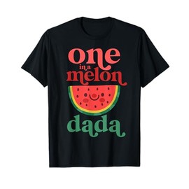 One In A Melon Dada Cute Watermelon First Birthday Party Dad T-Shirt